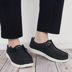 Men's Canvas Slip On Loafer Shoes Casual Anti skid Flat Sneakers