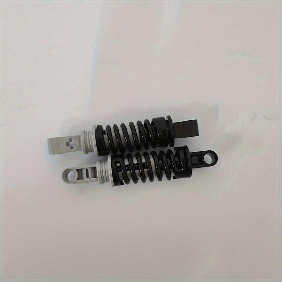 2pcs Motorcycle Shock Absorber Springs with Yellow Accents