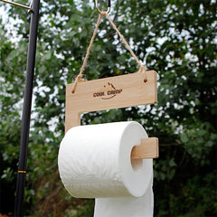 Wooden Tissue Holder for Camping and Picnic Hanging Rack for Towels