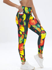 Colorful Print Casual Yoga Pants High Stretch Leggings