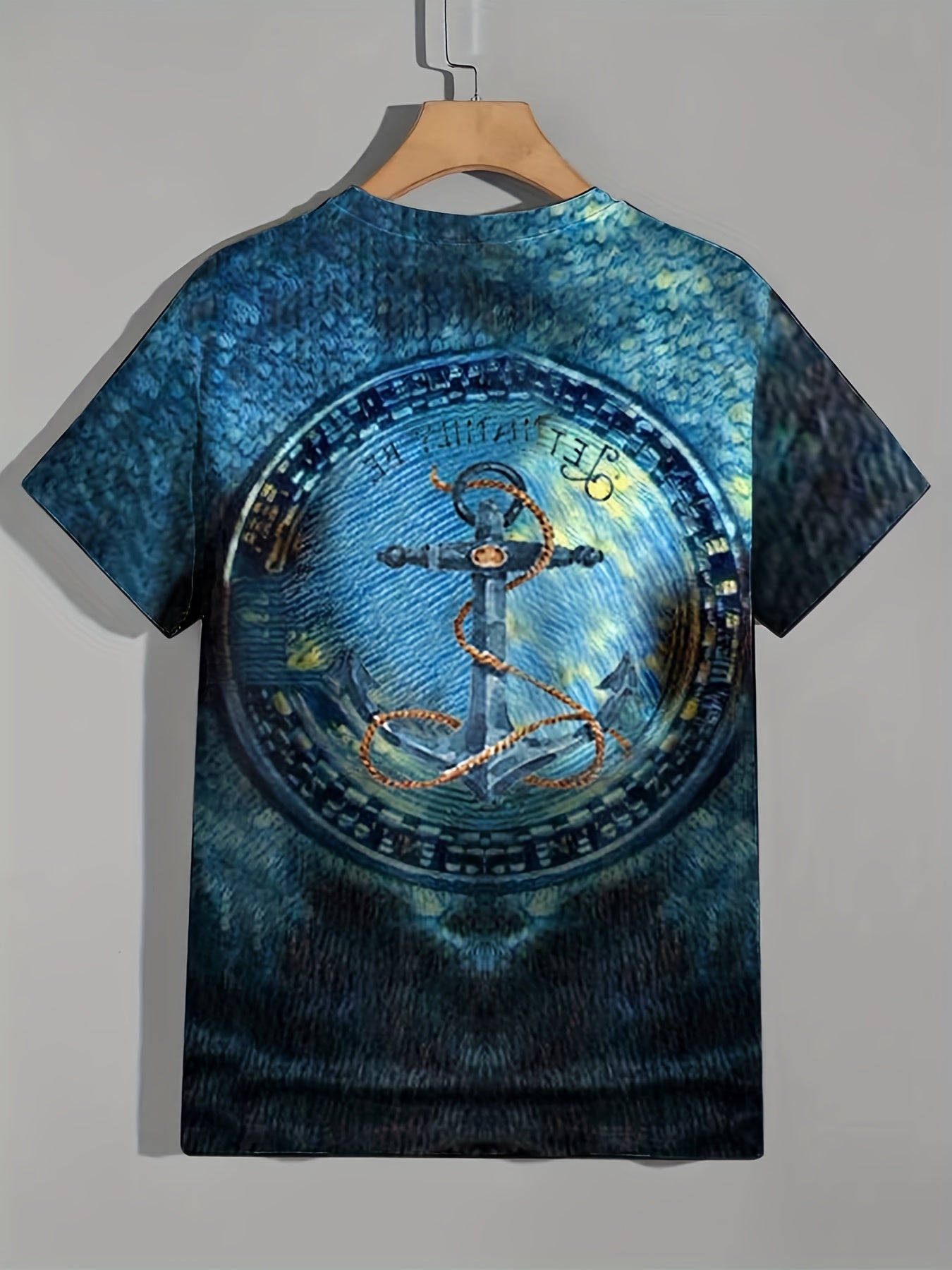 Men's Anchor Graphic T shirt Active 3D Print Tee For Summer