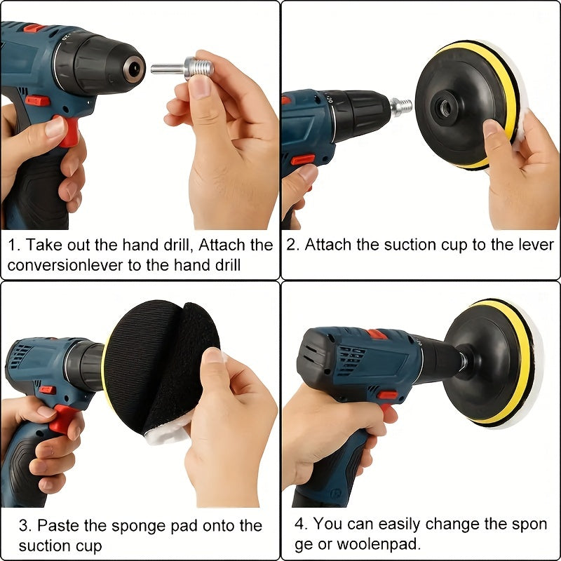 11-Piece Boat Cleaning Tools Kit - Car Scratch Removal & Polishing