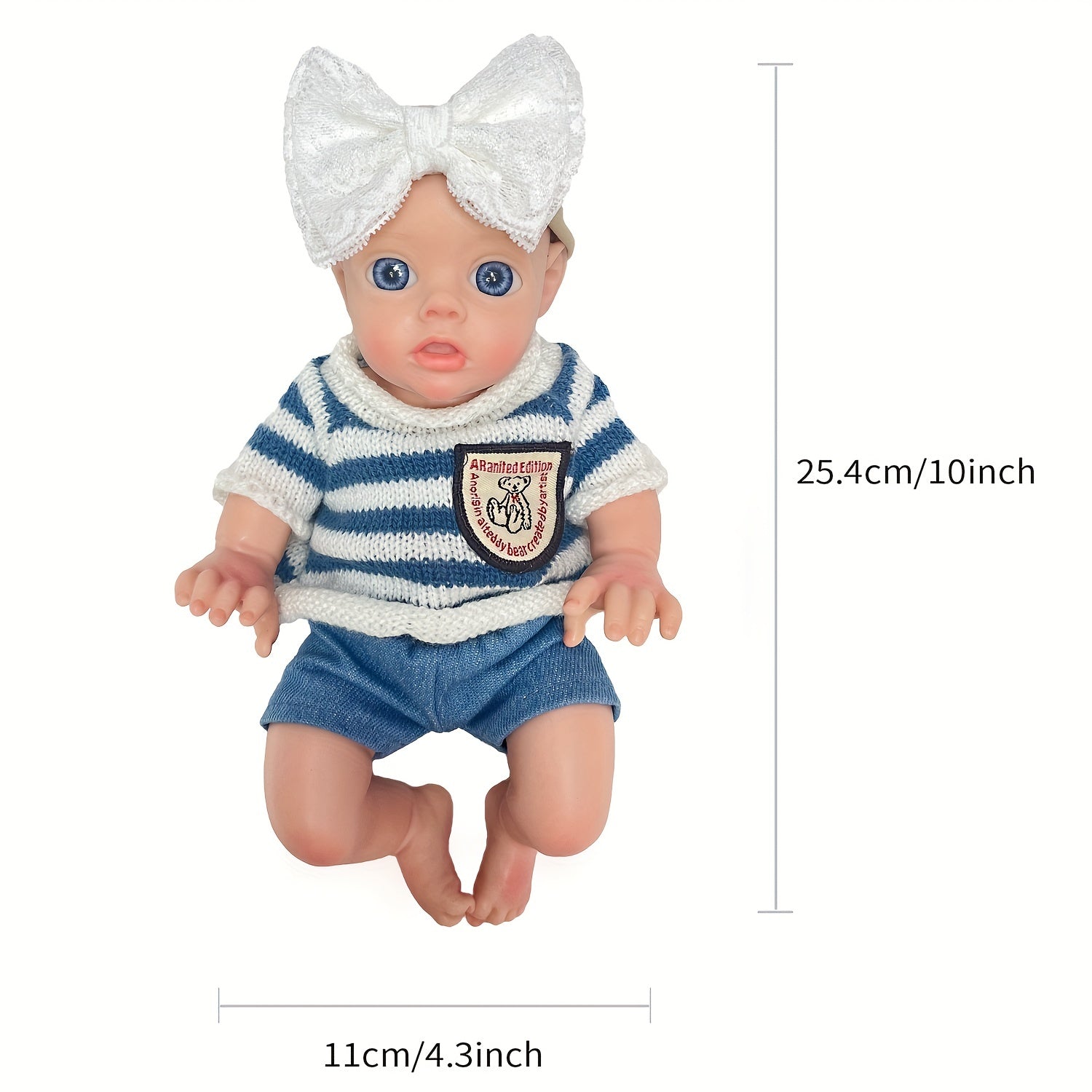 25cm Full Body Silicone Reborn Baby Dolls Painted Bebe Newborn Dolls Gift
