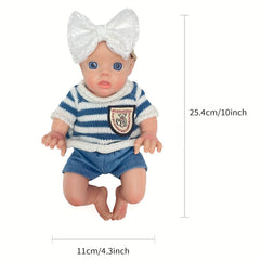 25cm Full Body Silicone Reborn Baby Dolls Painted Bebe Newborn Dolls Gift