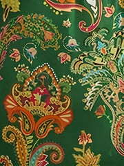Boho Plus Size Paisley Print Bell Sleeve Dress