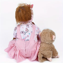 Realistic 21inch Reborn Monkey Doll Soft Silicone Vinyl Newborn Baby Monkey