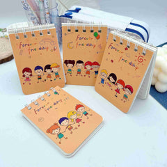 4 pack A7 Thick Notebook Fresh Wind Portable Small Notebook