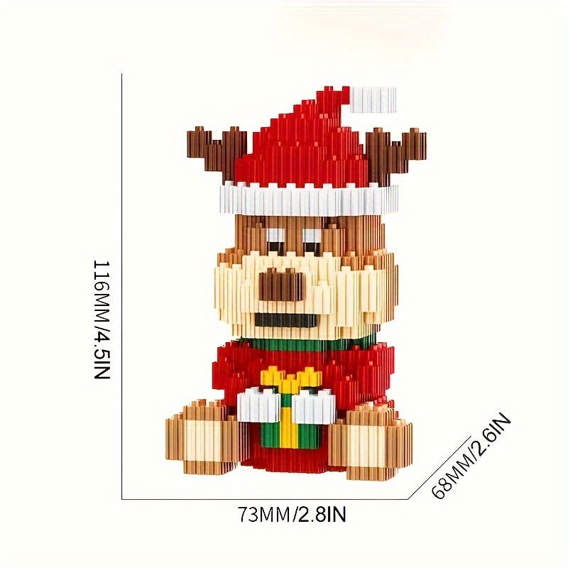 Santa Puzzle Blocks Christmas Blocks Home Decor Table Decorations