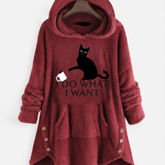 Teddy Cartoon Pattern Hoodie Long Sleeve Sweatshirt