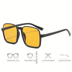 Square Half Frame Sunglasses - Retro Look for Men and Women