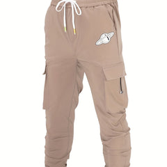 Eagle Pattern Casual Cotton Slightly Stretch Men s Cargo Pants