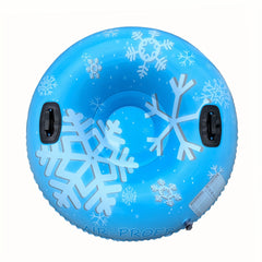 47in Inflatable Snow Tube Foldable Portable with Sturdy Handle