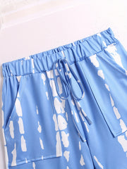 All Over Print Drawstring Shorts Casual Pocket Shorts