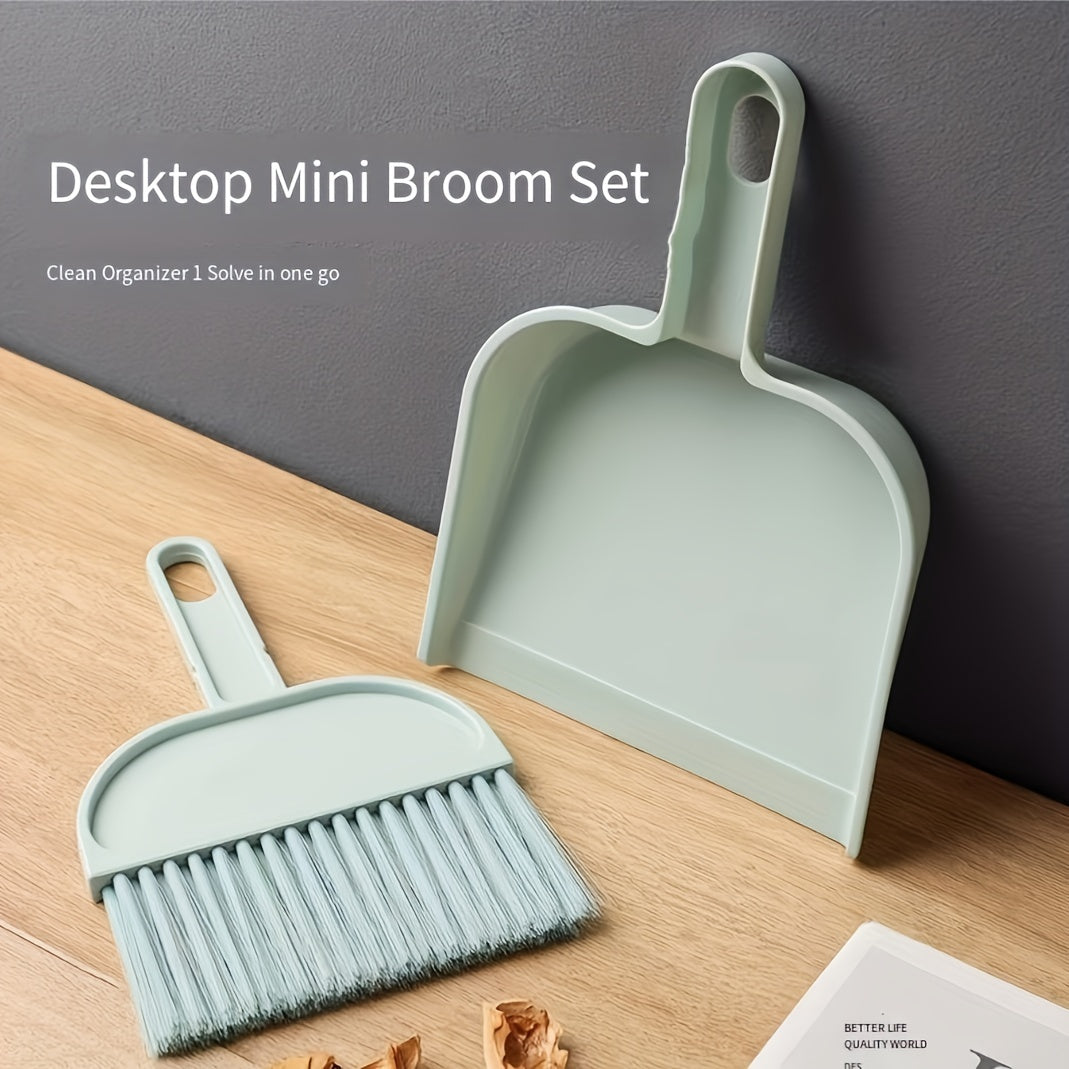 Mini Broom & Dustpan Set - Desktop Cleaning & Quick Cleanups