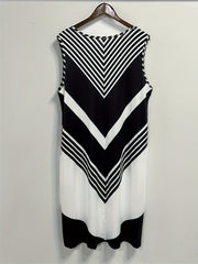Stripe Print Tank Dress With Pockets