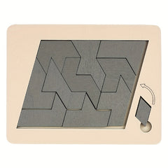 Wooden Geometric Puzzle Blocks for Kids Educational Toy with Colorful Shapes