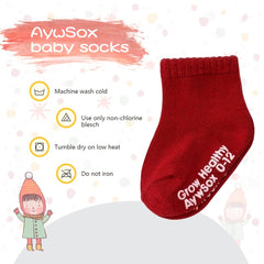 16 Pairs Baby Girls Knit Non Slip Cotton Crew Socks for Summer and Spring