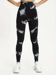 Tie Dye High Waist Butt Lifting Sports Pants Yoga Leggings Women's Activewear