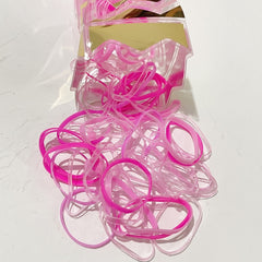 200pcs Mini Elastic Disposable Colorful Hair Ties Hair Bands for Girls