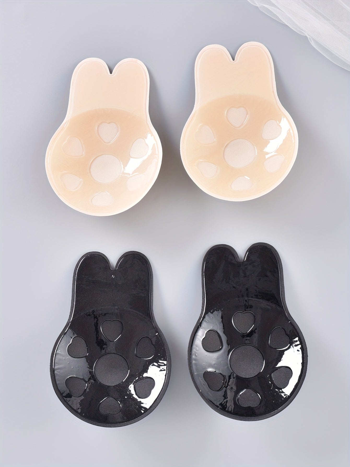 2 Pairs Plus Size Rabbit Ears Breast Lift Bras Set