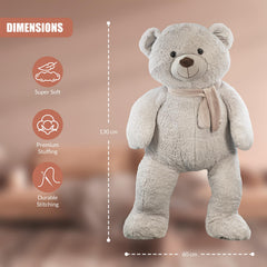 Giant Teddy Bear with Scarf Huge Soft Plush Toy Big Cuddly Teddy