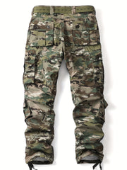 Men's Camo Cargo Pants Loose Fit Outdoor Work Hiking Fishing Angling