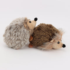 Soft Hedgehog Stuffed Animal Plush Doll Brown & Fur Nose & Eyes