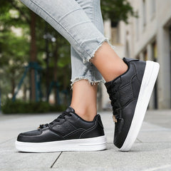 Women's Waterproof Solid Skate Shoes Low Top Sport Shoes