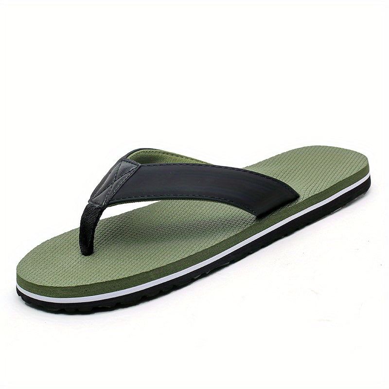 Men's Casual Solid Arch Support Flip Flops Lightweight Non Slip Sandals