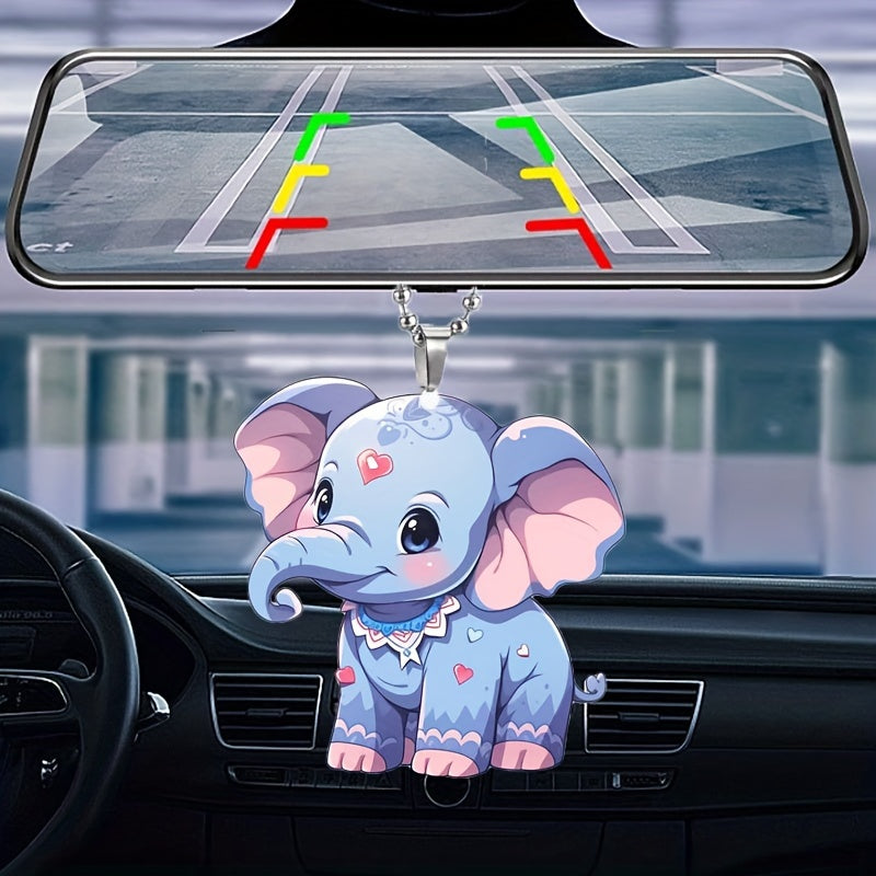 Elephant Car Pendant Keychain, Stylish Interior Decoration