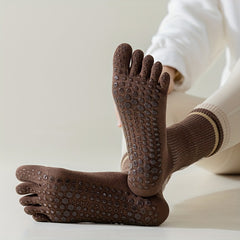Non Slip Yoga Socks with Towel Bottom for Pilates Barre Ballet