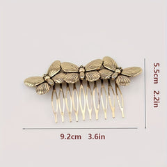 Bronze Butterfly Hair Comb Vintage Barrette Hair Accessories