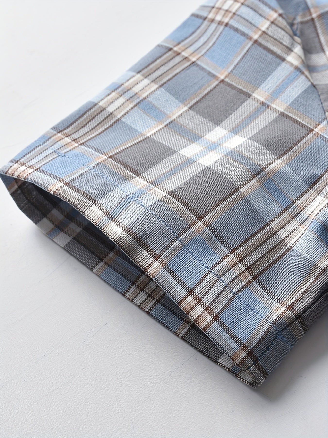 Toddler Boys Plaid Graphic Button Short Sleeve Shirt