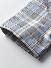 Toddler Boys Plaid Graphic Button Short Sleeve Shirt