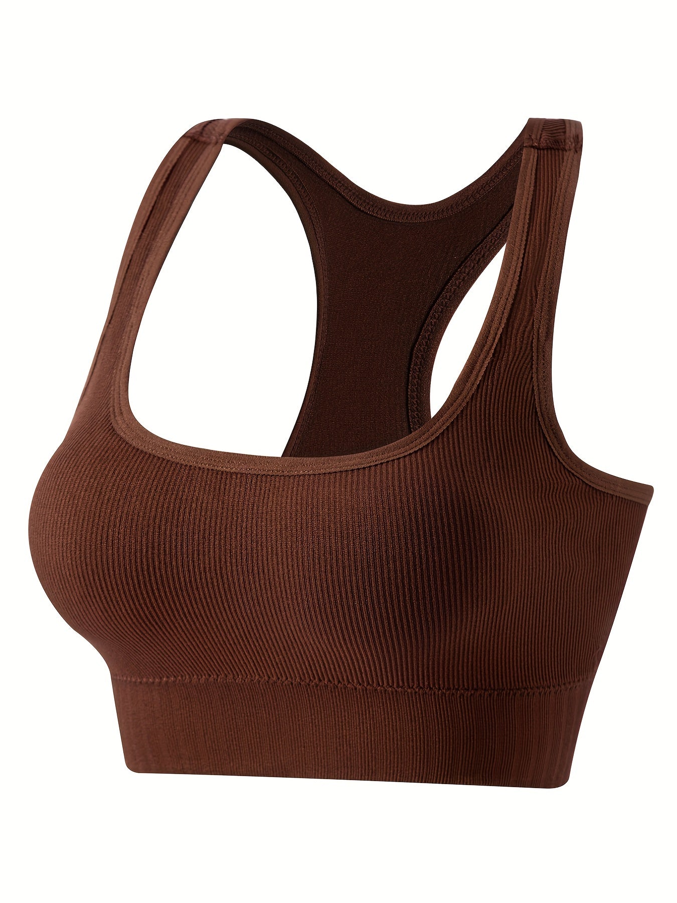 Ribbed Bra & Panties Set Racerback Bralette & Soft Briefs