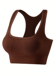 Ribbed Bra & Panties Set Racerback Bralette & Soft Briefs
