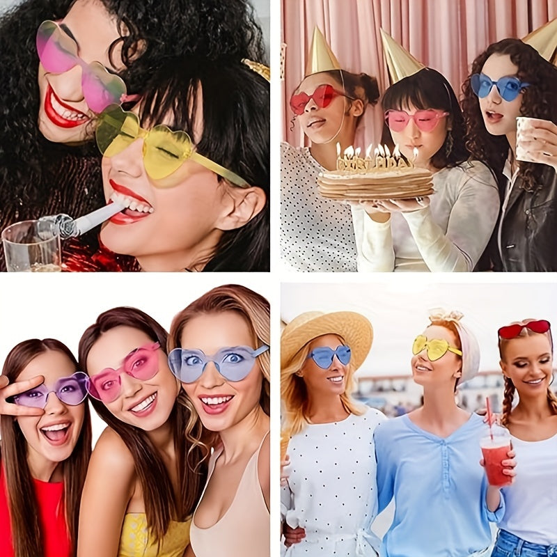 5pcs Transparent Candy Colored Funky Glasses