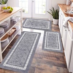 Grey Non-slip Absorbent Floor Mat for Living Room Bedroom