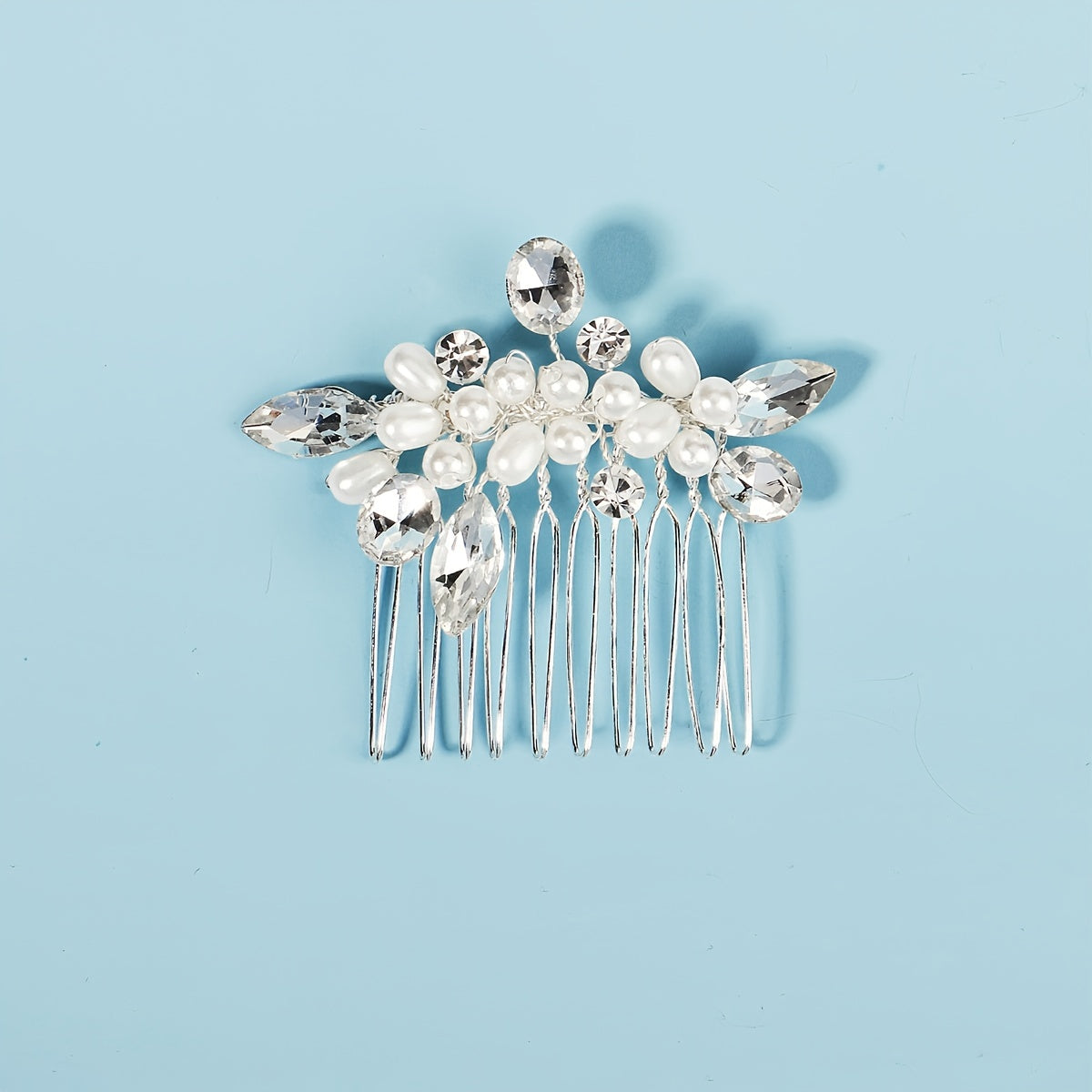 Bridal Rhinestone Faux Pearl Hair Comb Wedding Hair Accessories