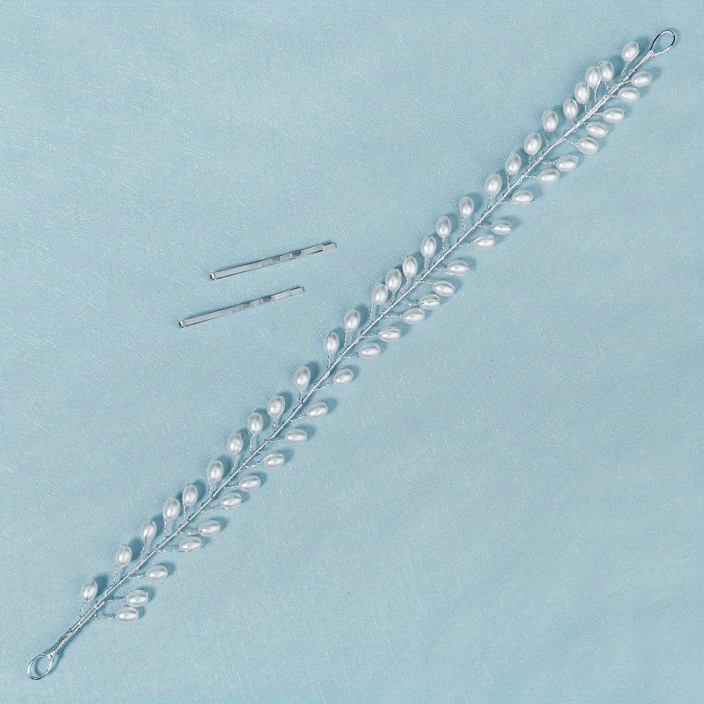 Faux Pearl Hairband Bridal Head Piece