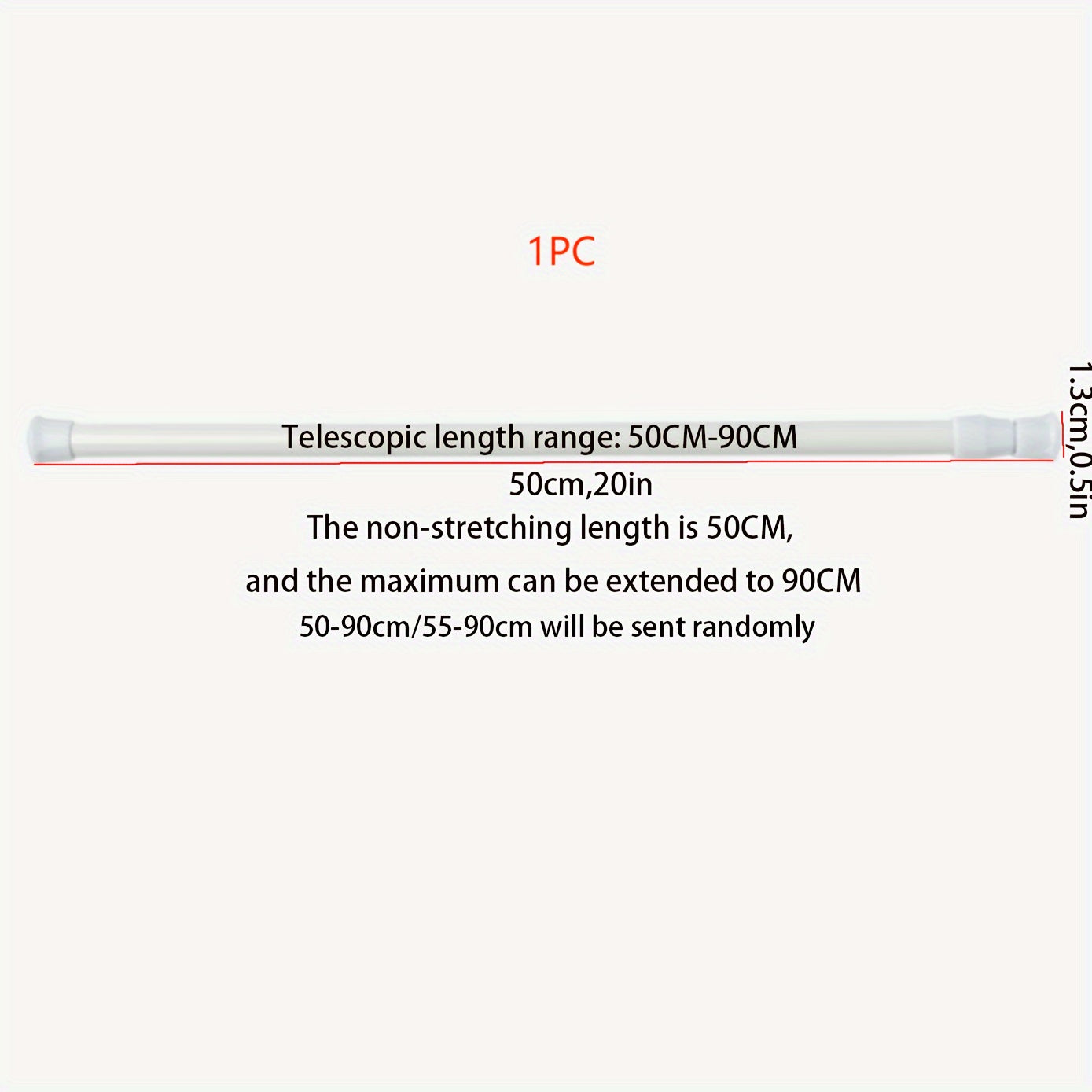 Adjustable Hanging Closet Rod Durable Telescopic Clothes Rod Heavy Duty Rack