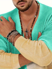 Men's Loose Knit Button Cardigan for Autumn