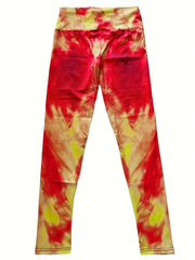 Flame Print High Waist Seamless Yoga Pants