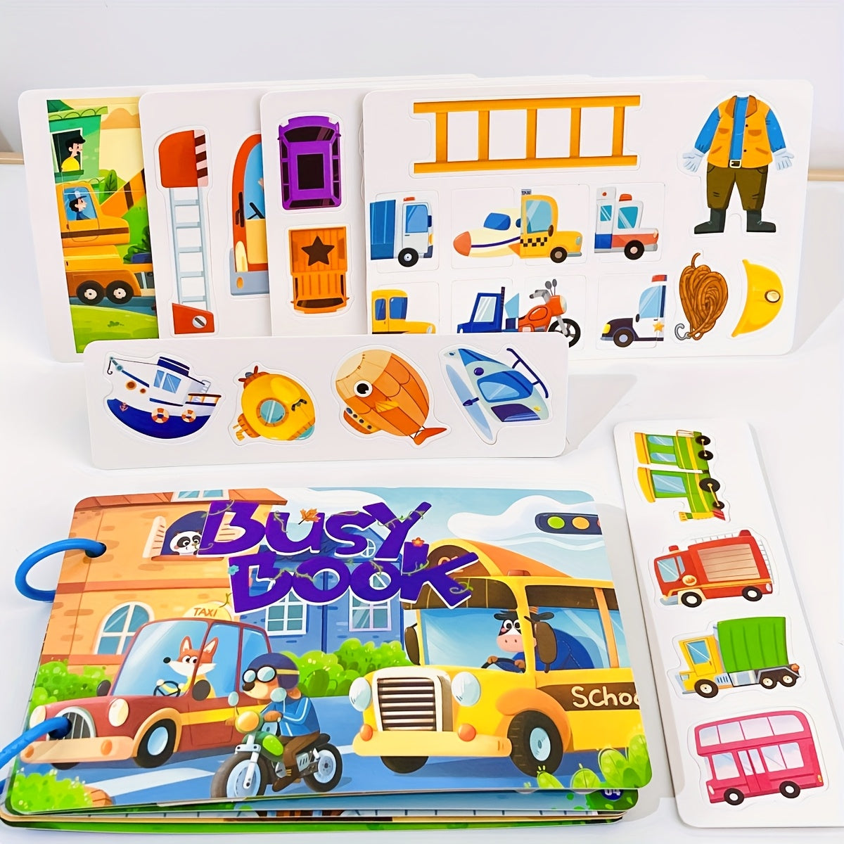 Traffic Busy Book: Shape Matching Puzzle Toy