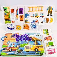 Traffic Busy Book: Shape Matching Puzzle Toy