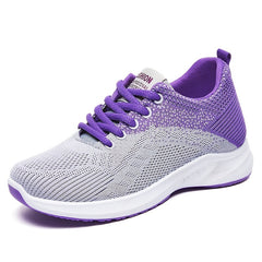 Women's Colorblock Knit Sports Shoes Lightweight Running Tennis Sneakers