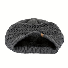 Men's Woolen Fleece Knitted Hat Thickened Warm Pullover