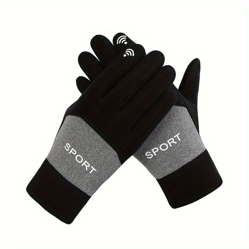 Men's Winter Thickened Coldproof Gloves - Non Slip Touch Screen Warm Gloves