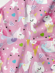 3pcs Toddler Girls Unicorn Tie Dye Leggings Set