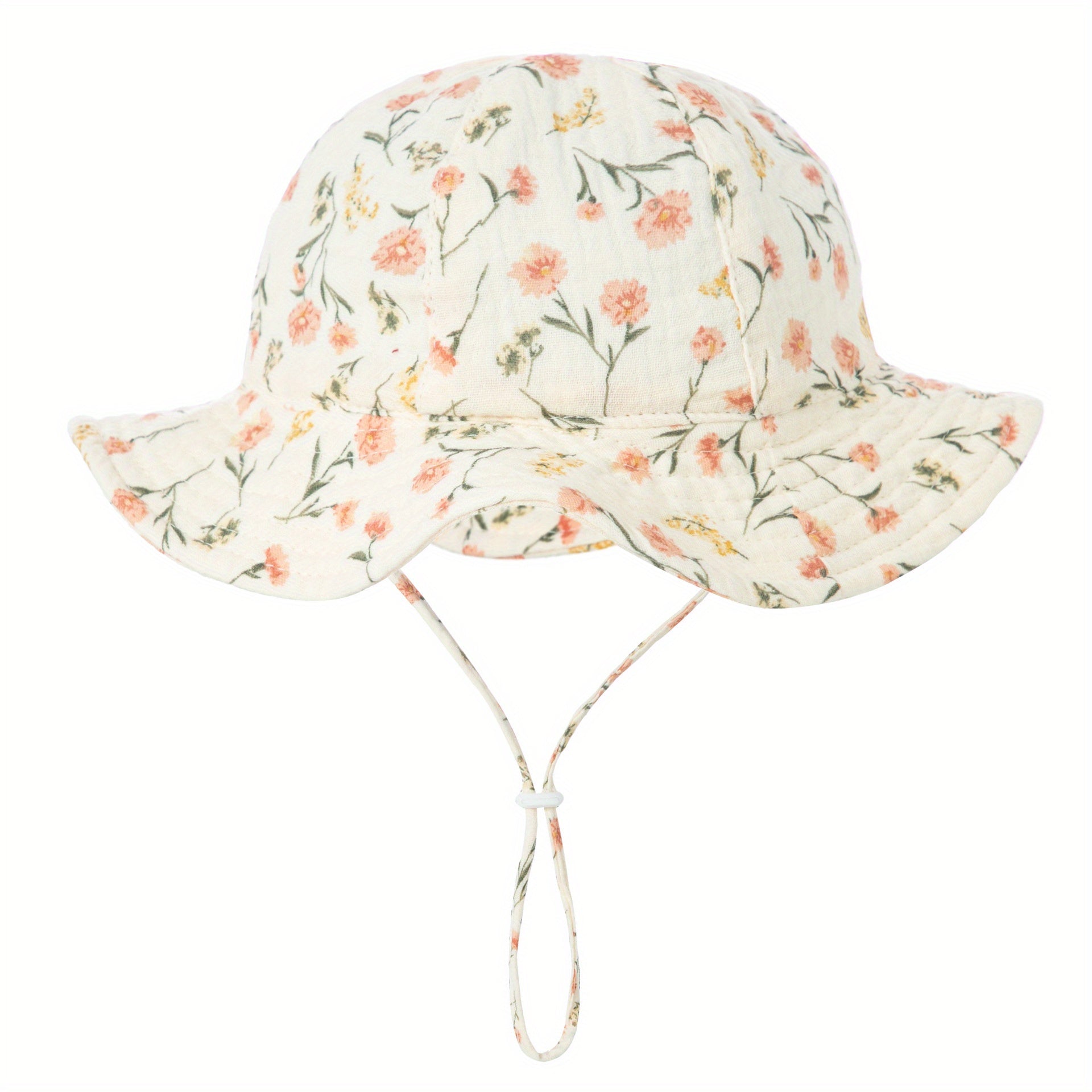 Kids Sunshade Strap Wide Brim Bucket Hat
